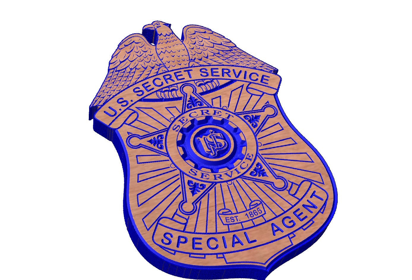 Secret Service Badge SVG Etsy
