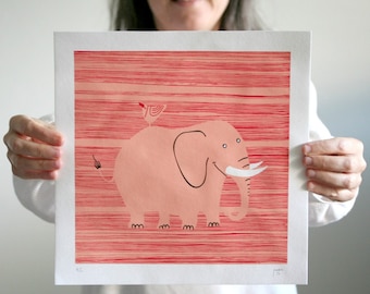 The Elephant - silkscreen print