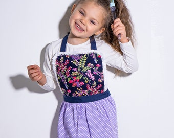 Aprons for Girls - Personalzed Kids Apron - Gift for Toddler - Gifts for Children - Kids Smock - Kids Craft Apron - Gift for Girls Age 4