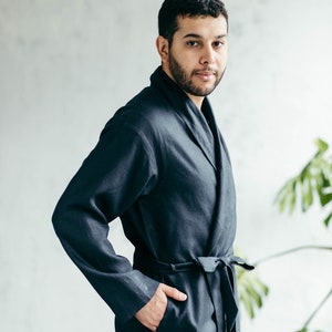 Robe for Men | Natural Linen Robe | Womens Robe | Gift for Couples