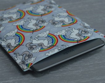 Kindle Paperwhite ereader Case - Kindle Paperwhite Cover - Kindle Paperwhite Sleeve - iPad Mini Cover - iPad Mini Case - Rainbow Unicorn