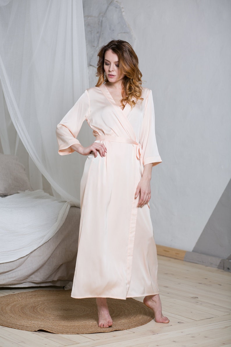 Long Bridal Robe Long Bridesmaid Robe Long Wedding Robe Etsy