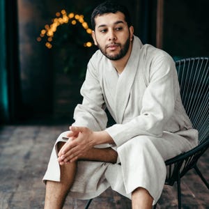 Robe for Men, Linen Robe, Womens Robe, Bathrobe for Women, Linen Bathrobe, Linen Dressing Gown, Gift for Wife, Gift for Women