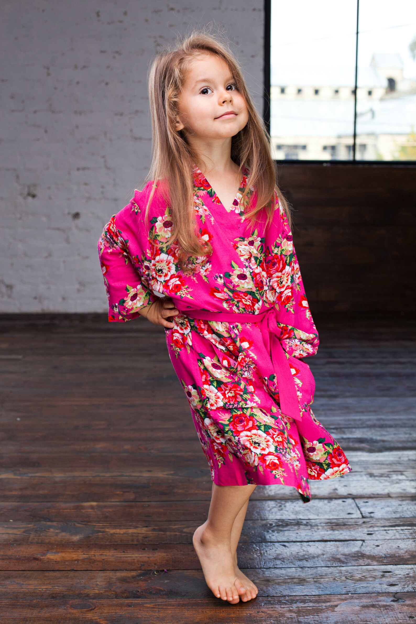Pink Robe Kids Robe Flower Girl Robes Maternity Robe Etsy
