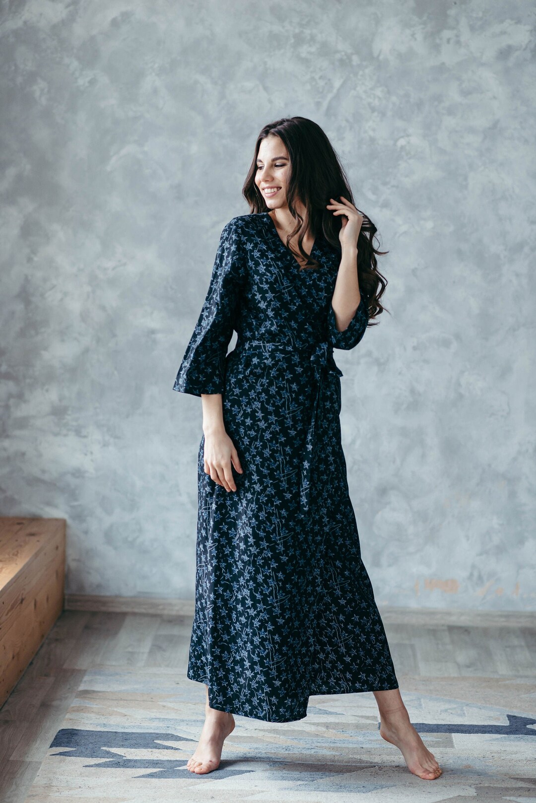 Long Summer Robe Long Robe Bridal Party Robes Bridesmaid Proposal Gift Long Bridal Robe ...