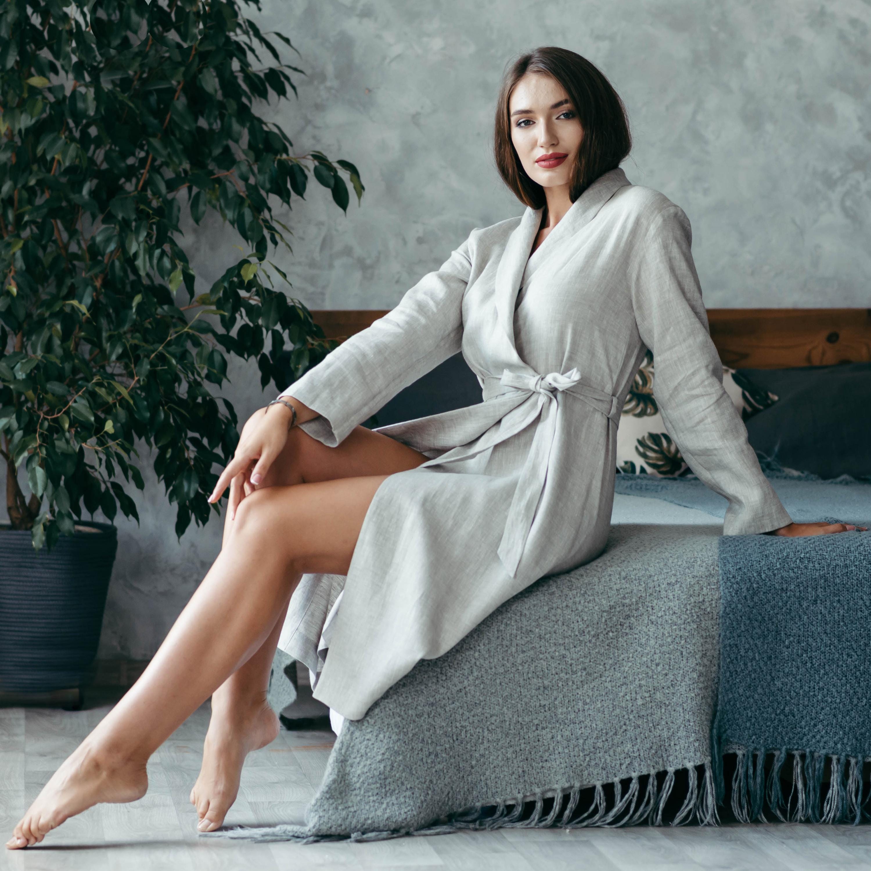 knee length dresses for ladies BATHROBE WOMEN MAXI - 7128 MAXI main image 1