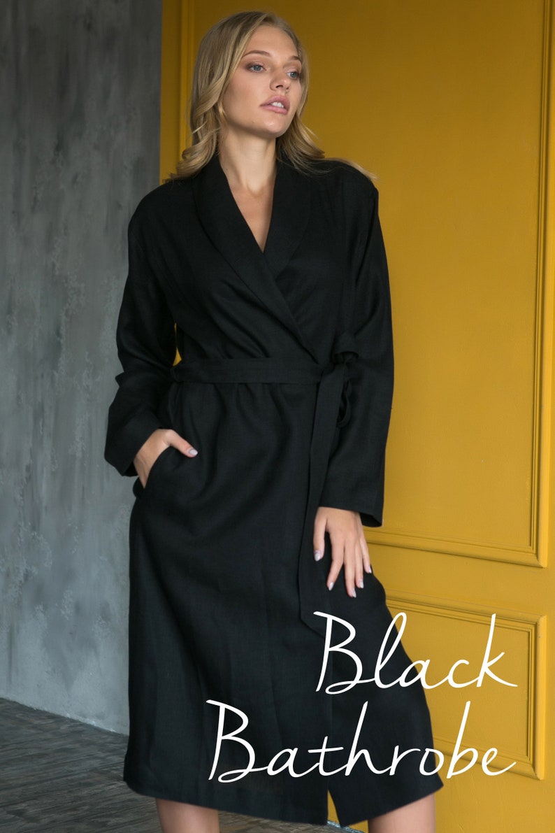 womens linen dressing gown