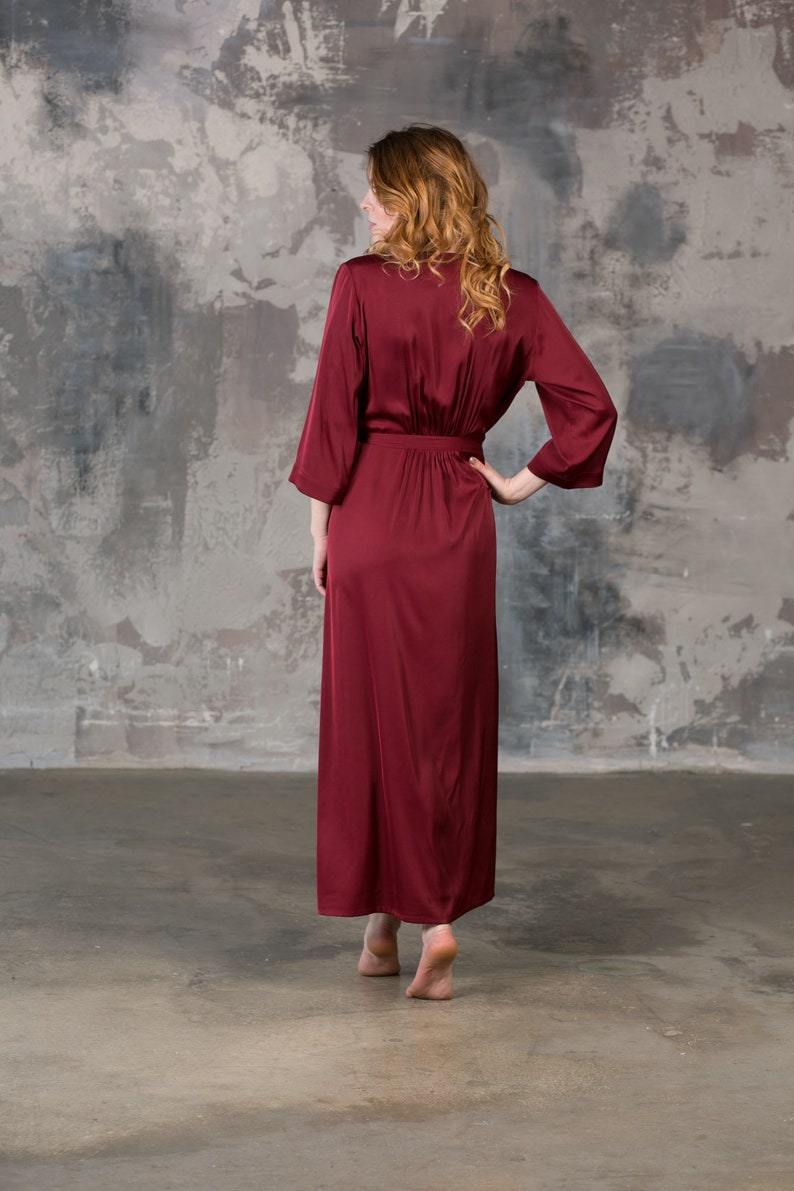 long burgundy robe