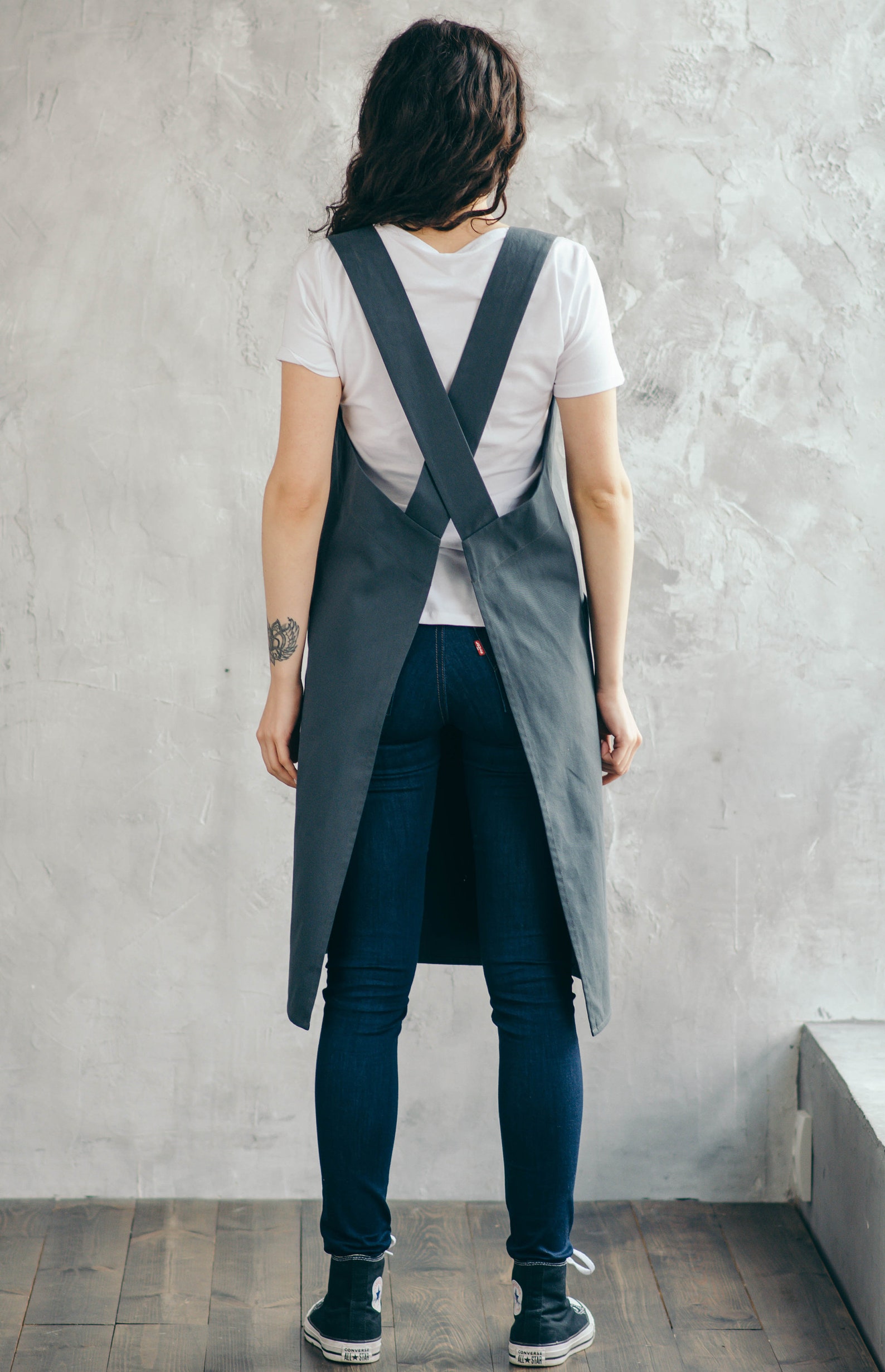 Smock Apron Pinafore Apron Womens Smock Artist Smock Apron Etsy UK