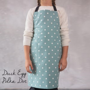 Cupcake Apron Kids Aprons Matching Aprons Mother Daughter Aprons Cute Aprons Toddler Apron Christmas Gifts for Girls Duck Egg Polka Dot