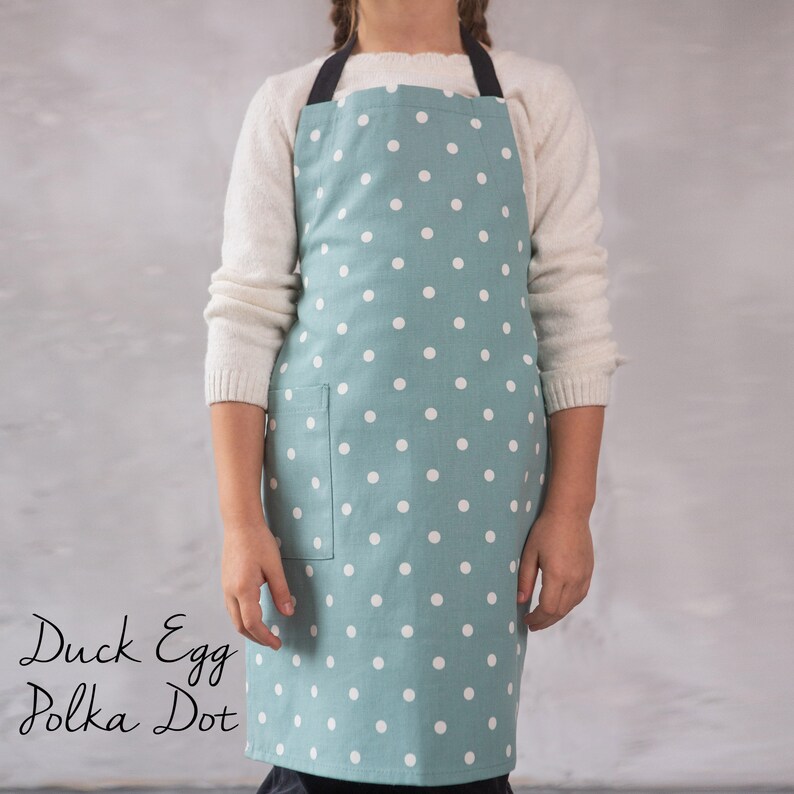 Cupcake Apron Kids Aprons Matching Aprons Mother Daughter Aprons Cute Aprons Toddler Apron Christmas Gifts for Girls Duck Egg Polka Dot