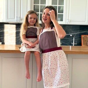 Mommy and me aprons, handmade in the UK