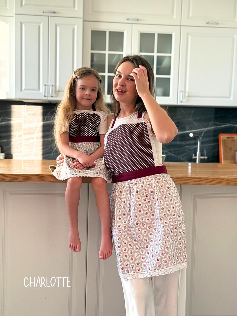 Mommy and me aprons, handmade in the UK