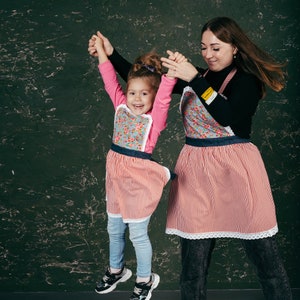 Toddler Apron - Mother Daughter Aprons - Gifts for Kids - First Birthday Gift - Christmas Stocking Filler - Kids Smock - Cake Smash Outfit