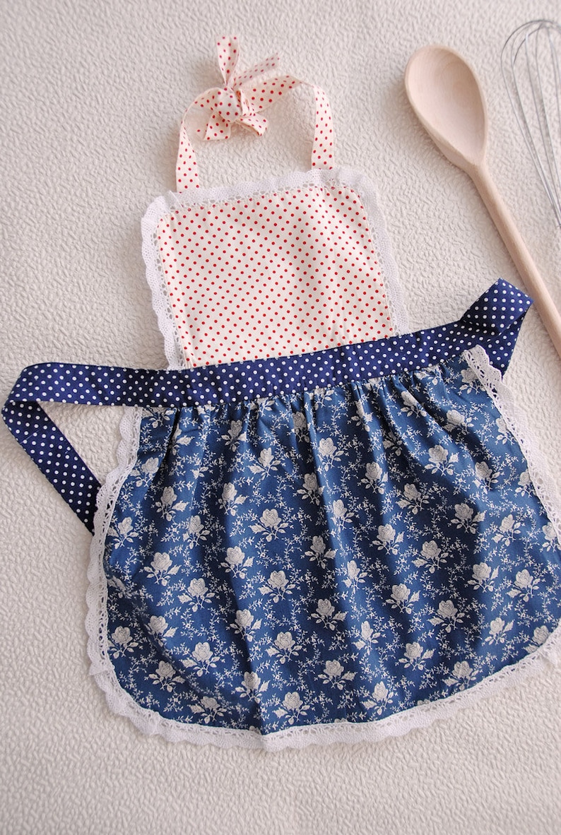 Cute Aprons Kids Aprons Apron for Toddler Handmade Apron for Girls Matching Aprons Birthday Gift for 2 year old image 1