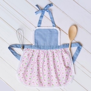Colorful Toddler Aprons | Matching Mother Daughter Aprons | Personalized Baking Apron for Christmas