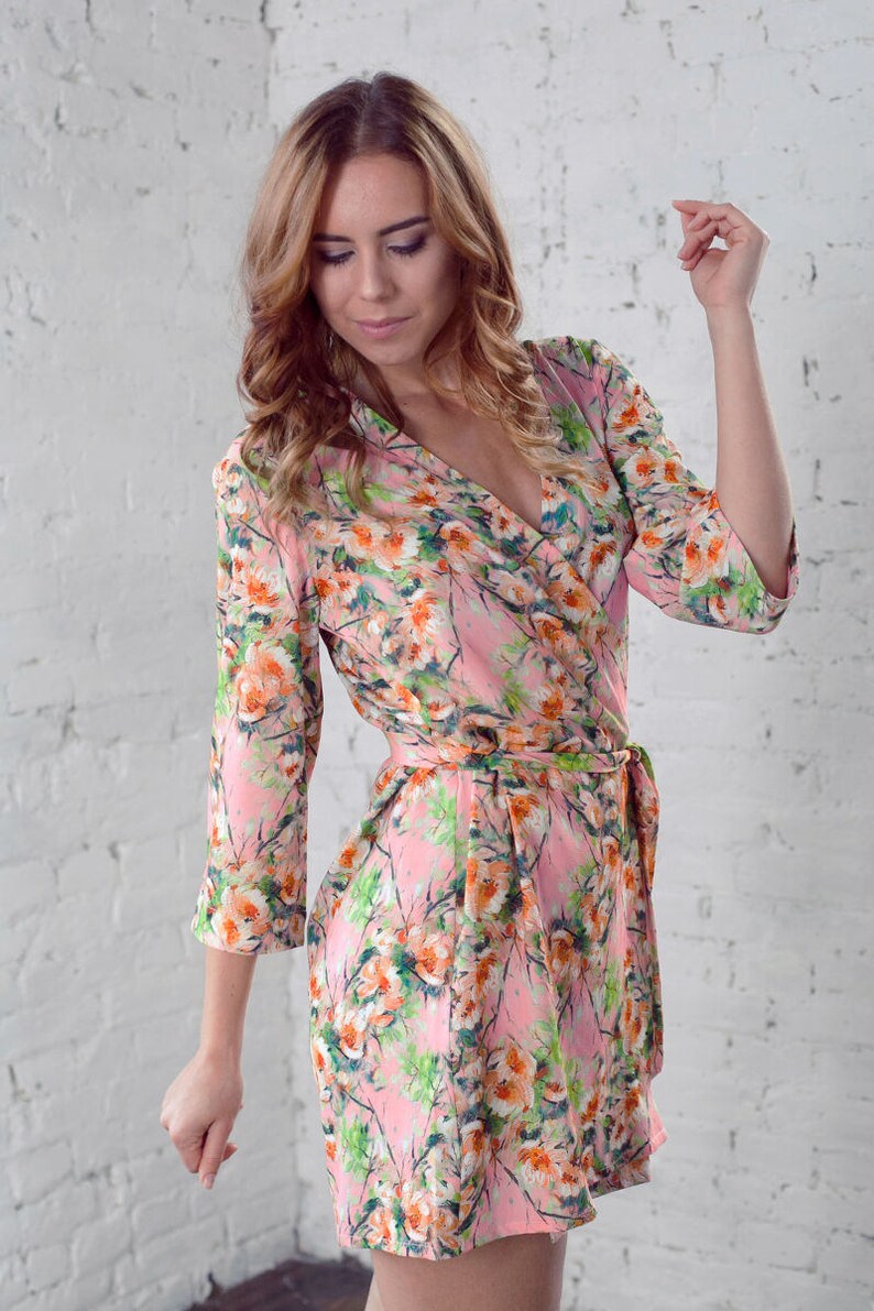 Floral Robe Floral Bridesmaid Robe Floral Dressing Gown | Etsy