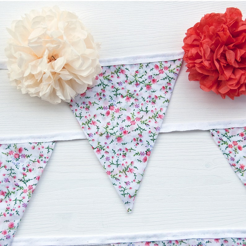 Fabric Bunting Fabric Bunting Banner Bunting Flags Floral Etsy Denmark