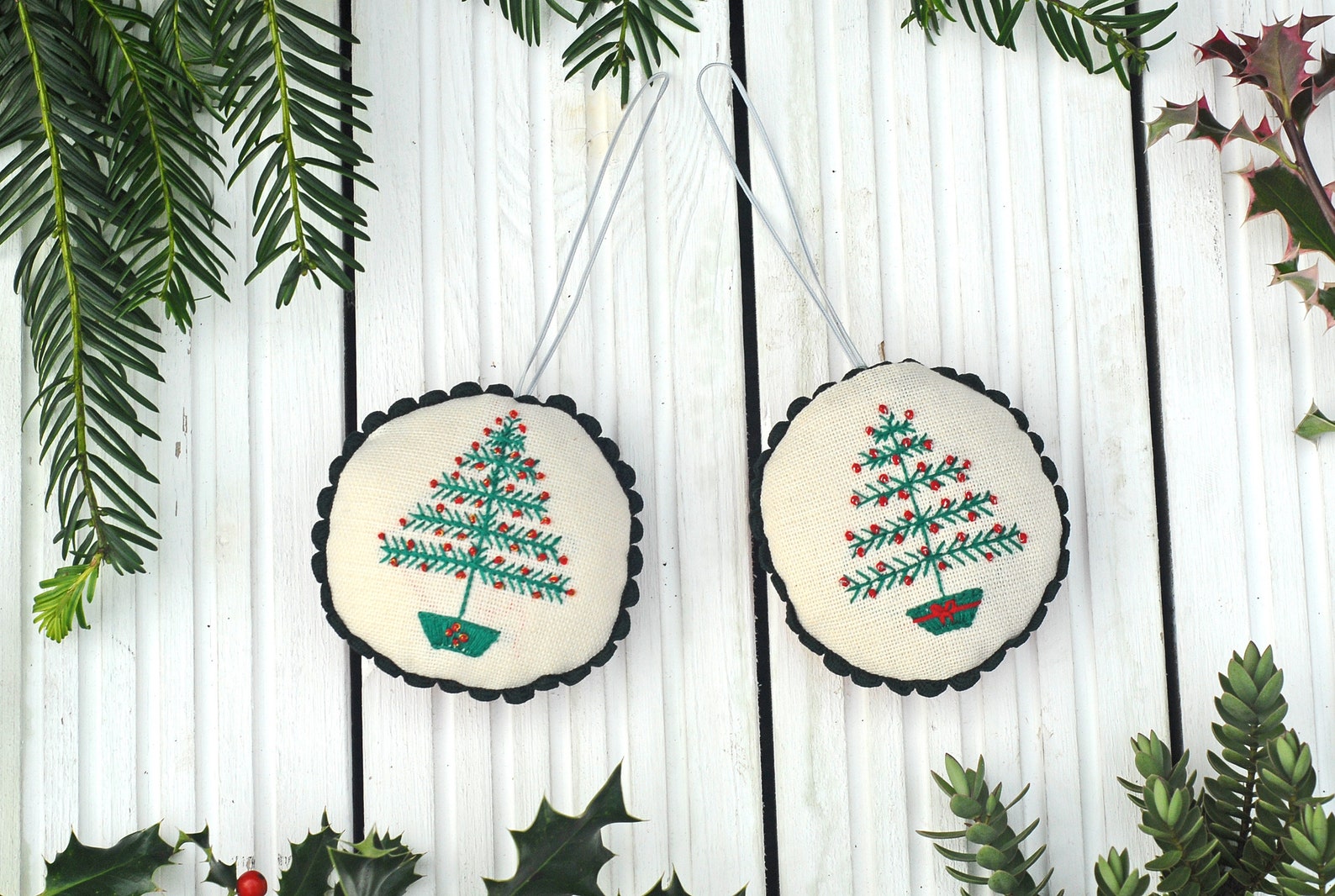Christmas Ornaments Handmade Christmas Decorations Set - Etsy UK