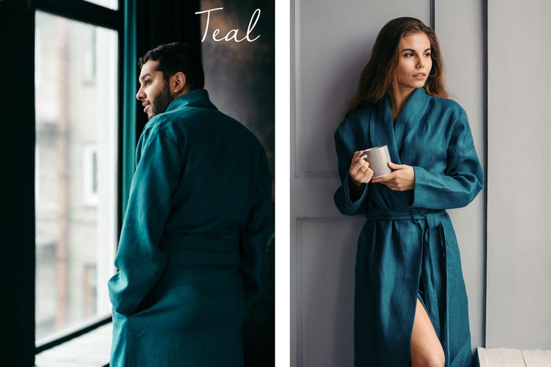 Linen Robes - Womens Robe - Linen Bathrobe - Linen Dressing Gown ...
