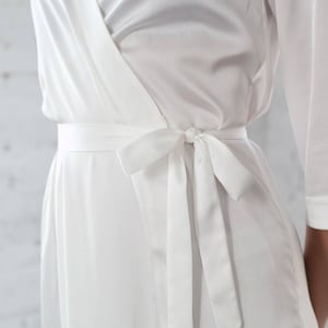 Ivory Satin Robes White Bridal Lace Robe Cream Bridesmaid - Etsy