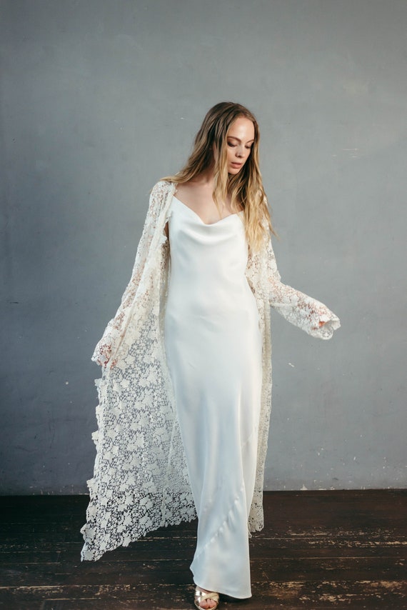 Boho kimono wedding dress 2025