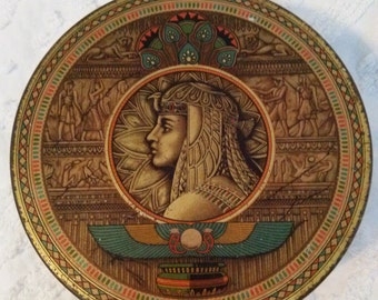 art deco cleopatra tin biscuit tin sunshine fruit cake loose wiles egyptian revival