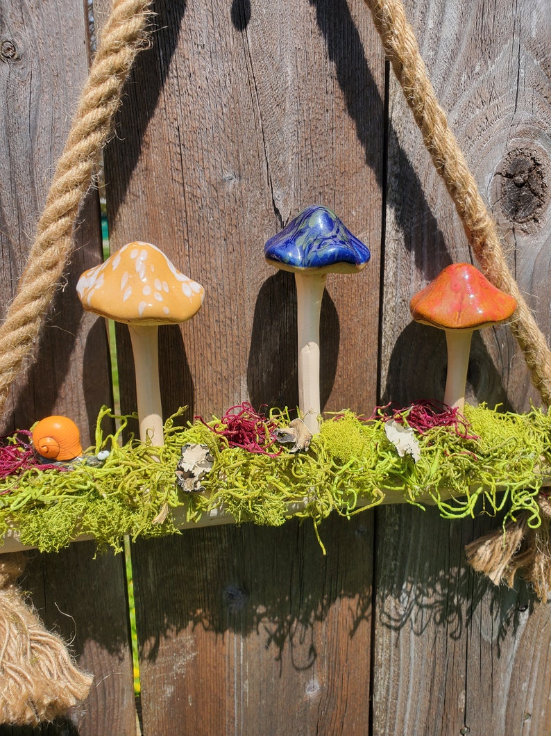 Cottagecore Mushroom Hanger Driftwood Hanger Fairycore Etsy