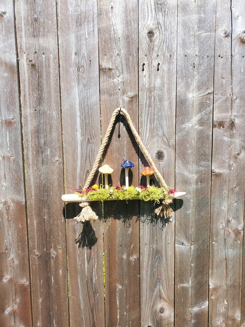 Cottagecore Mushroom Hanger Driftwood Hanger Fairycore Etsy