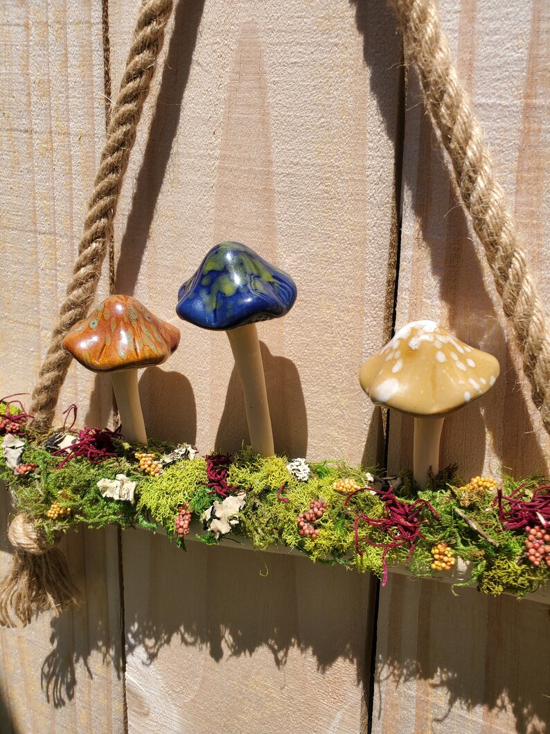 Cottagecore Mushroom Hanger Driftwood Hanger Fairycore Etsy