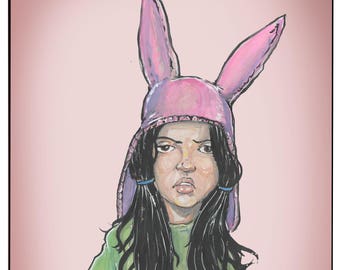 8.5x11 Louise Belcher Bob's Burgers watercolor print
