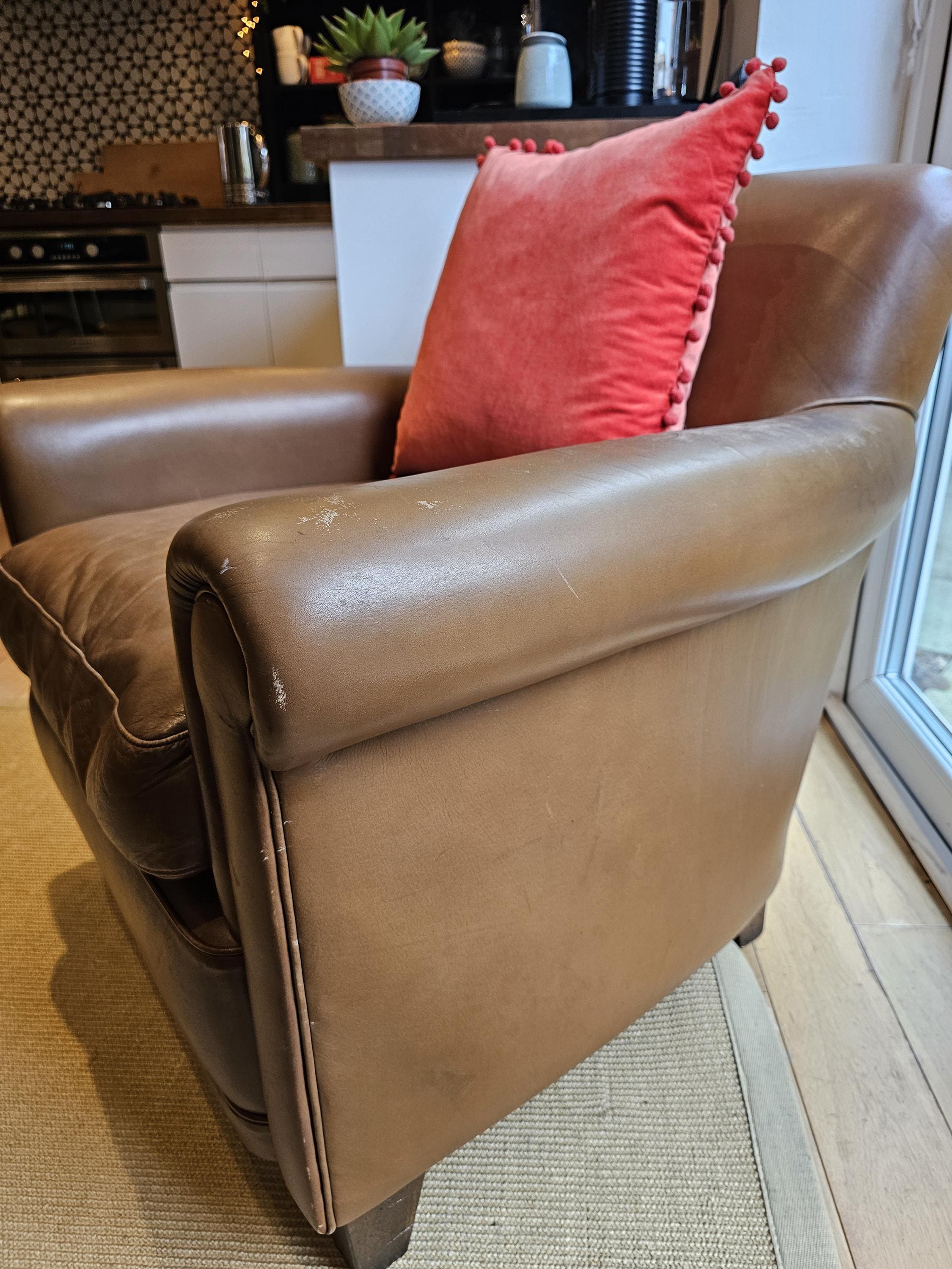 Laura ashley burlington leather chair best sale