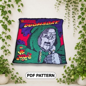 PDF Crochet Pattern - MF DOOM Operation Doomsday Tapestry
