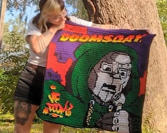 PDF Crochet Pattern - MF DOOM Operation Doomsday Tapestry