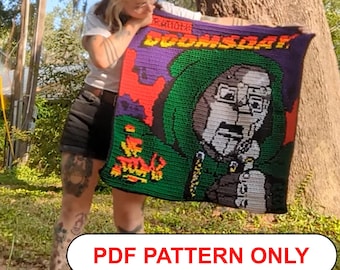 PDF Crochet Pattern - MF DOOM Operation Doomsday Tapestry