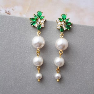 Freshwater Pearl Drop Earrings, Bridal Dangle Wedding Jewelry ...