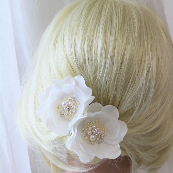 FREYA //ivory Wedding Hair Clip for Bride Wedding Hairpiece  display picture 3