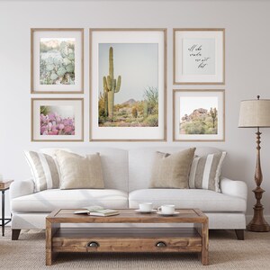 Desert Wall Art, Set Of 5 Prints, Cactus Prints, Desert Photography, Cactus Posters, Nature Prints, Cactus Wall Art & Home Decor
