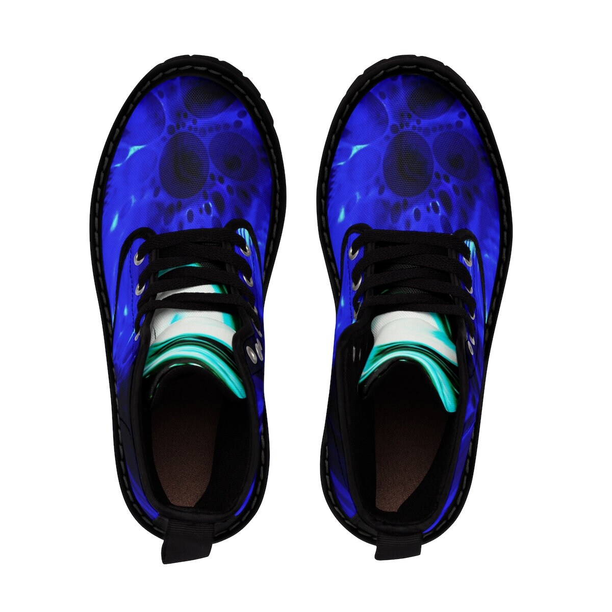 Women's Canvas Boots with original artwork by KTLoveart Etsy