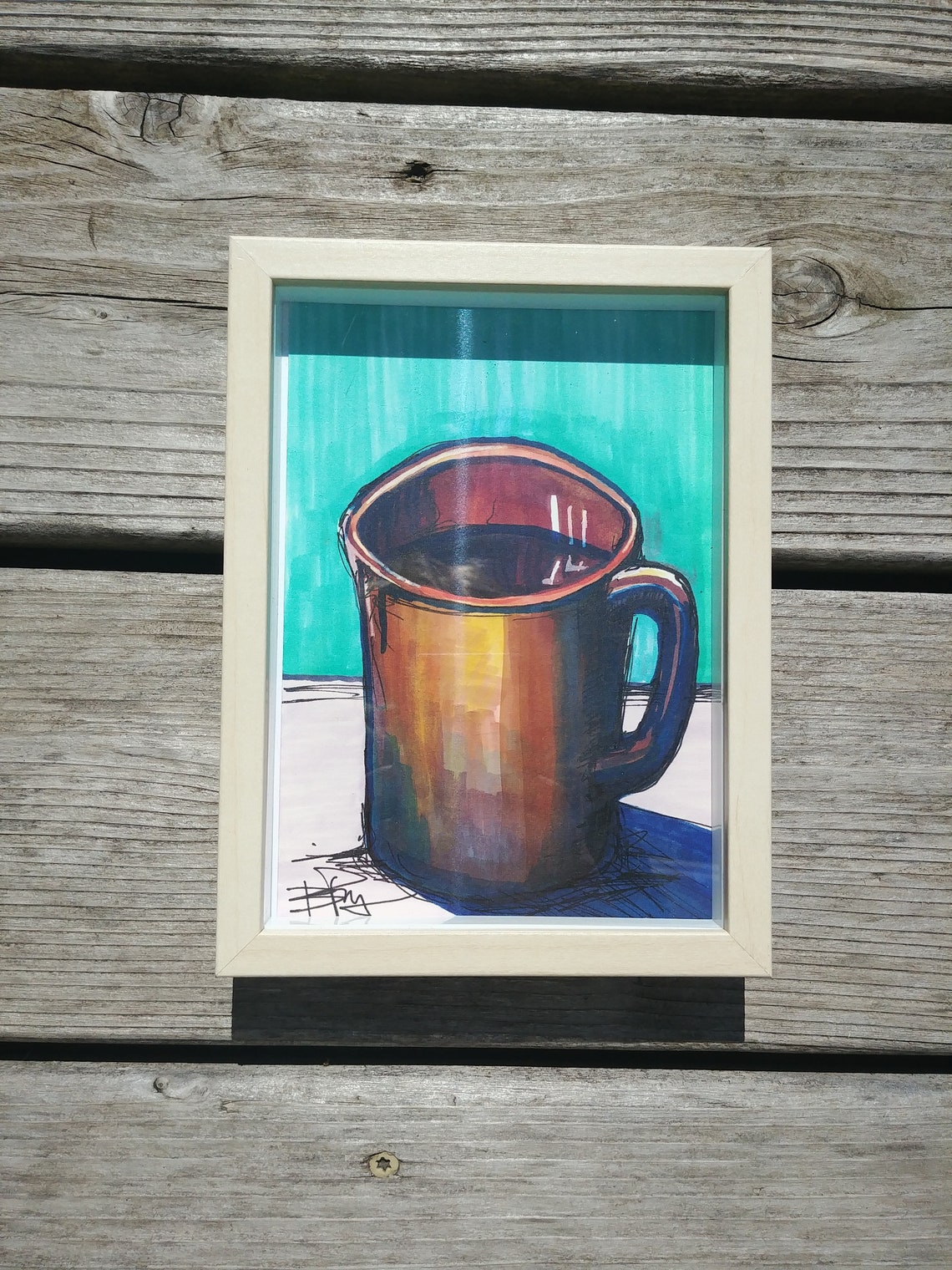 Mug Original Marker Drawing Etsy