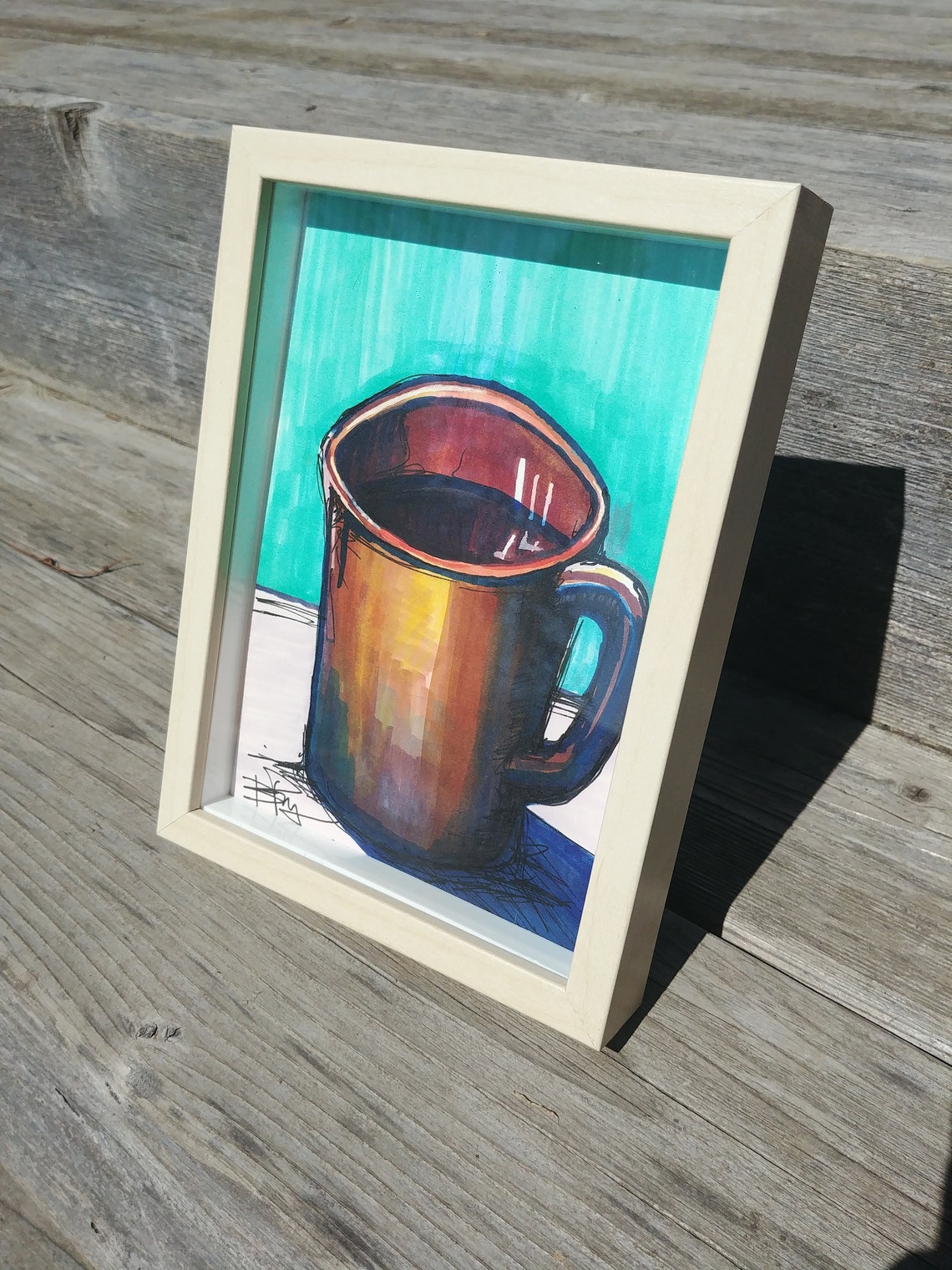 Mug Original Marker Drawing Etsy