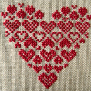 Scandinavian Heart Instant Download PDF Cross Stitch Pattern image 2