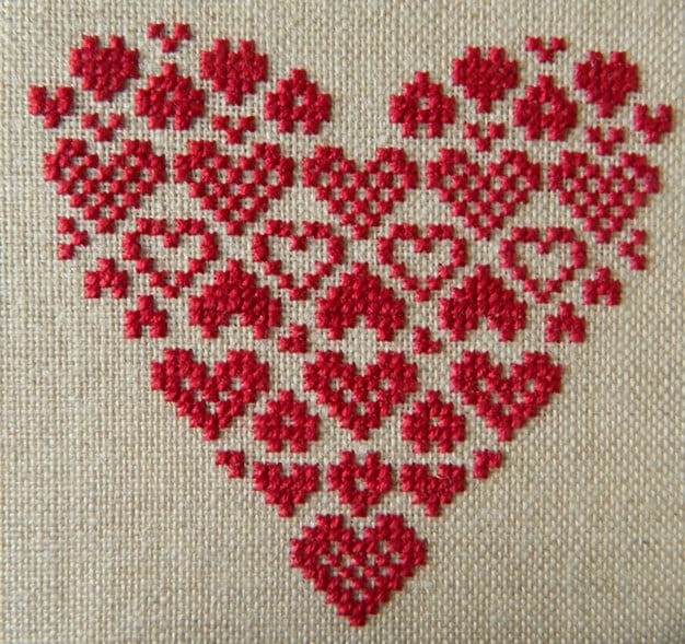 Scandinavian Heart - Instant Download PDF Cross Stitch Pattern - Etsy