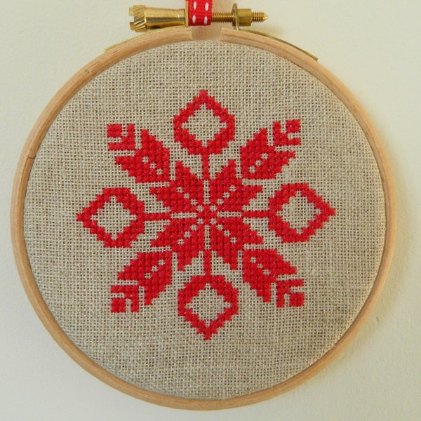 Scandinavian Snowflake - Instant Download PDF Cross Stitch Pattern