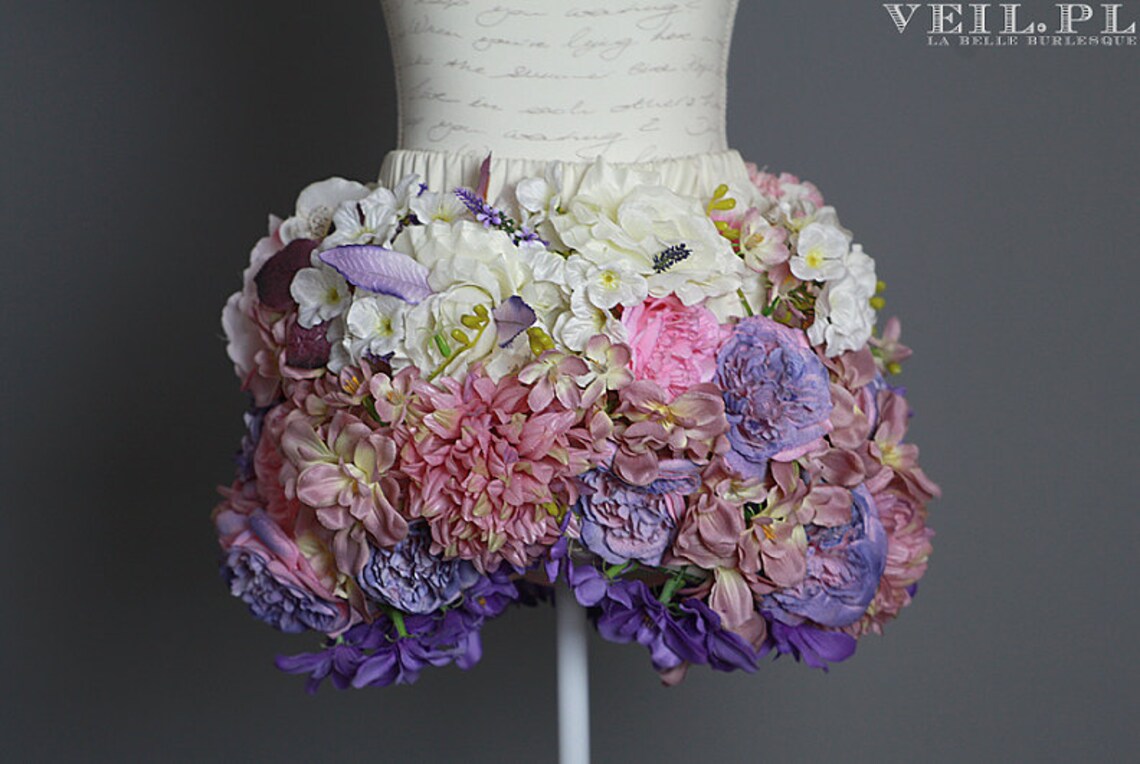 Floral skirt made of flowers romantic fantasy pink & Etsy