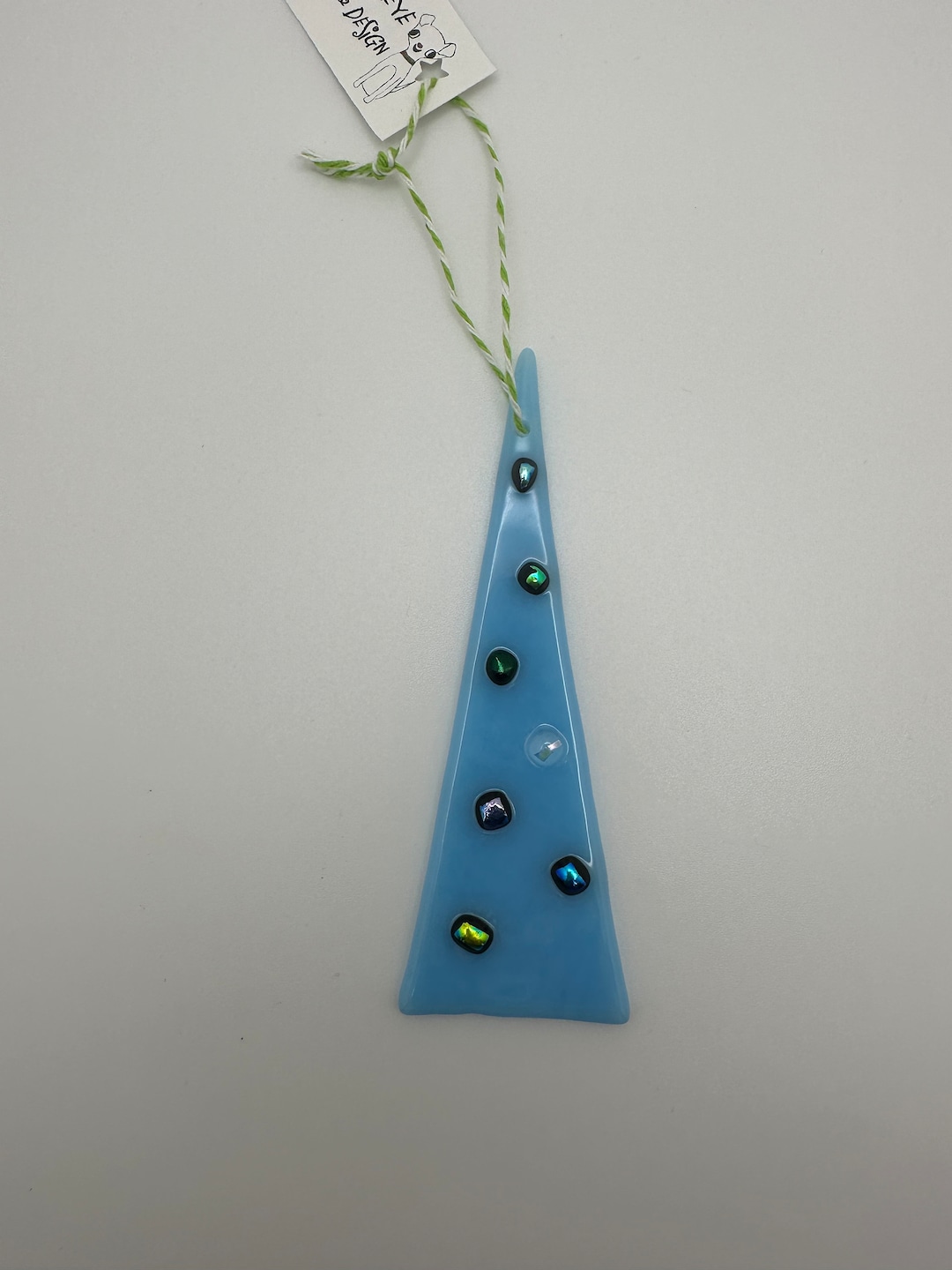 Blue Paisley Mouth Glass Christmas Tree Topper 11 Inches : BESTPYSANKY