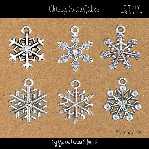Silver snowflakes "ANTIQUE SILVER SNOWFLAKE" embellished Christmas charm, snowflake, diamonds, antique silver charm, winter, cold weather