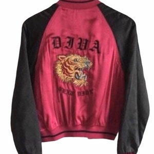 Sukajan Jacket Vintage Sukajan Tiger Japan Dragon Eagle Tiger Sakura Embroidery Souvenirs Jacket Rare