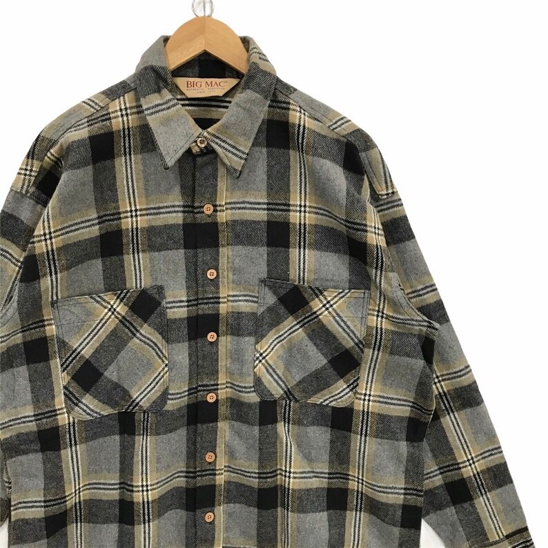 Vintage Big Mac Made in USA Flannel Shirt Etsy