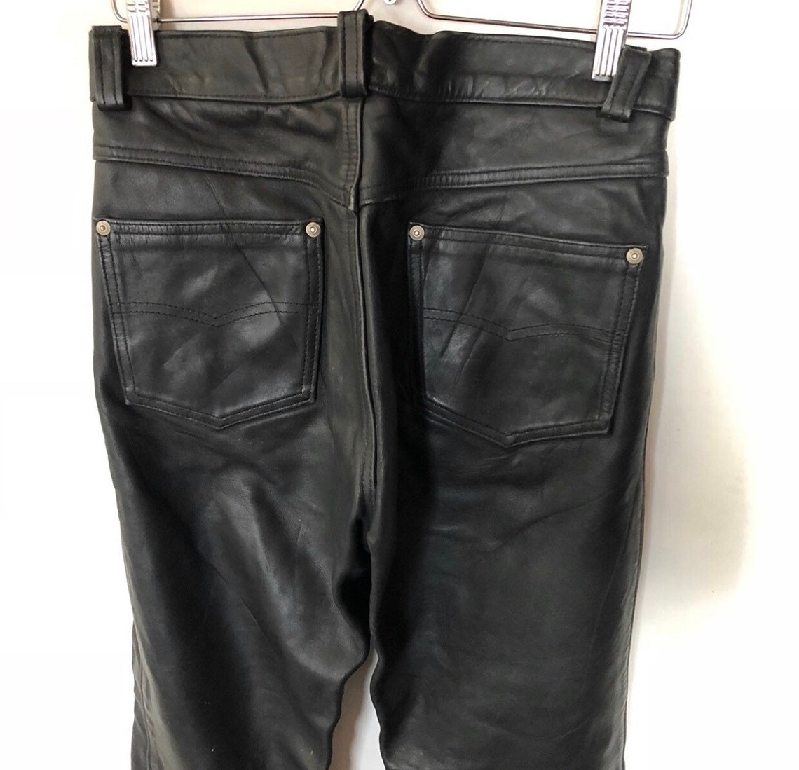 Vintage Schott Leather Trousers Pants Cafe Racer | Etsy